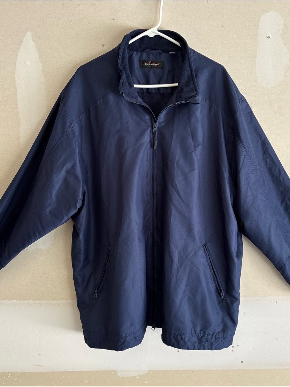 Greg Norman Collection Navy Lightweight Zip-Front Windbreaker